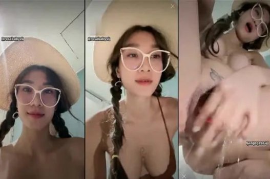 Rosababyvip đùa giỡn với bướm và rơi nước không may