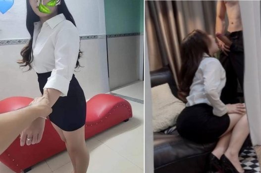 Thư ký bị hai sếp đè ra chịch kêu rên nức nở